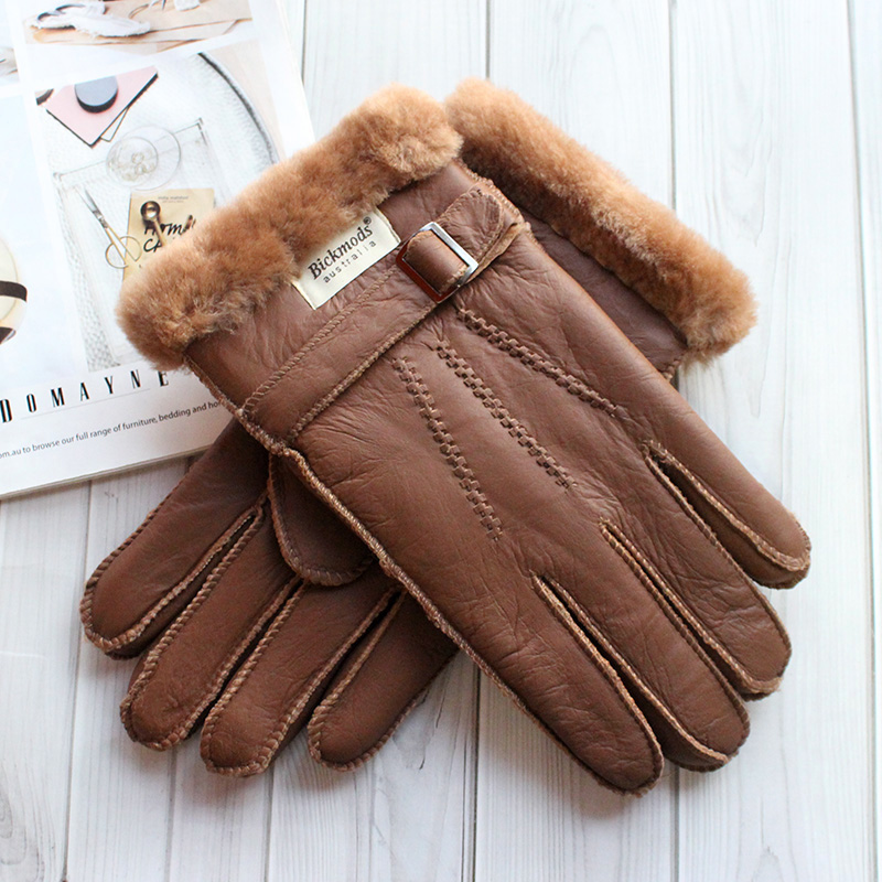 Leather Work Winter Gloves - Rękawiczki z owczej skóry Męskie grube