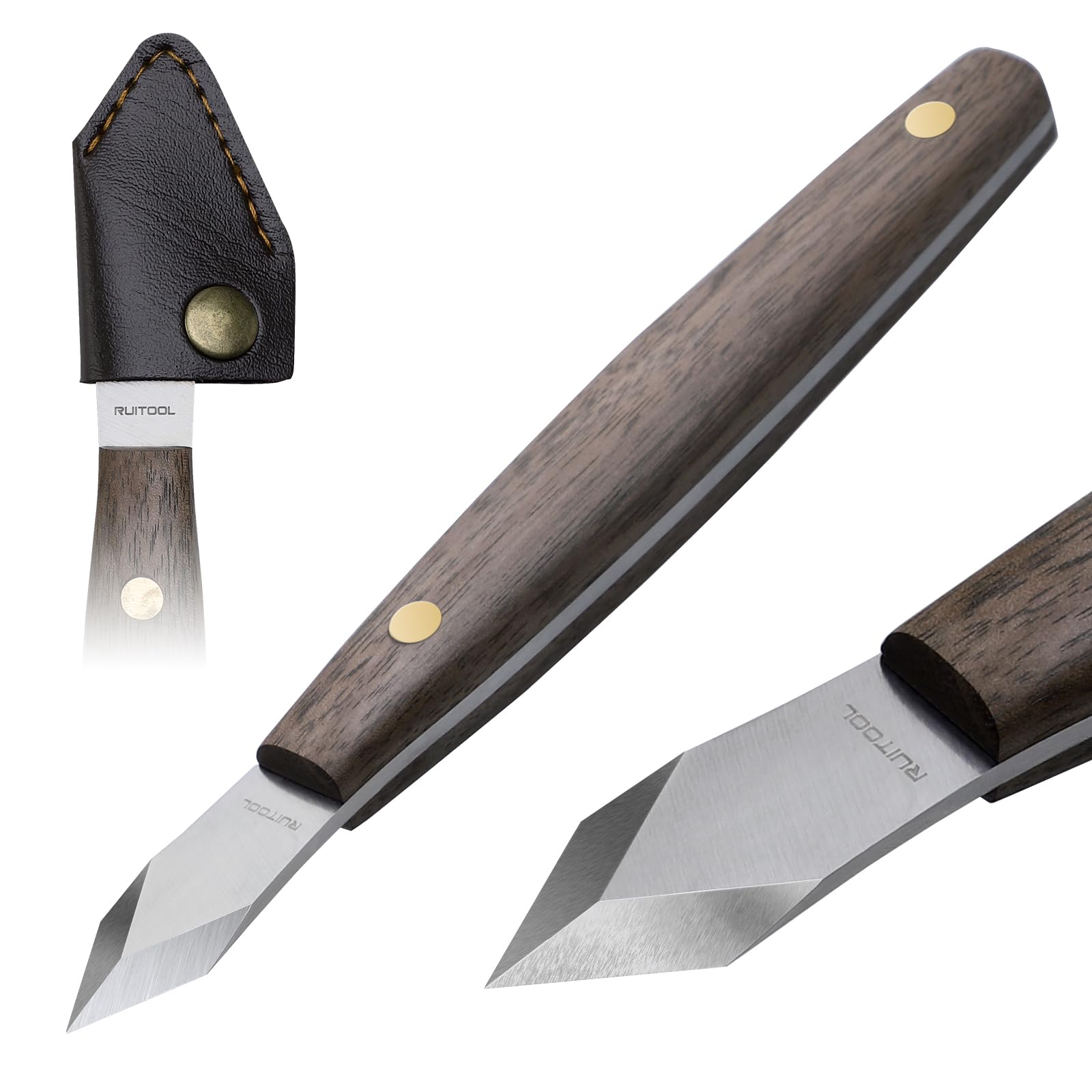 Leatherwork Knife Sheath - RUITOOL Nóż do znakowania Stal wysokowęglowa
