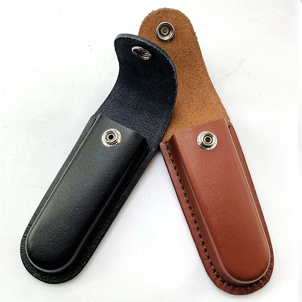 Leatherwork Knives - Brązowa Skórzana Pochwa na Nóż Składany,