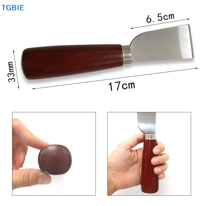Leatherwork Knife - Narzędzie do obróbki skóry DIY, drewniana