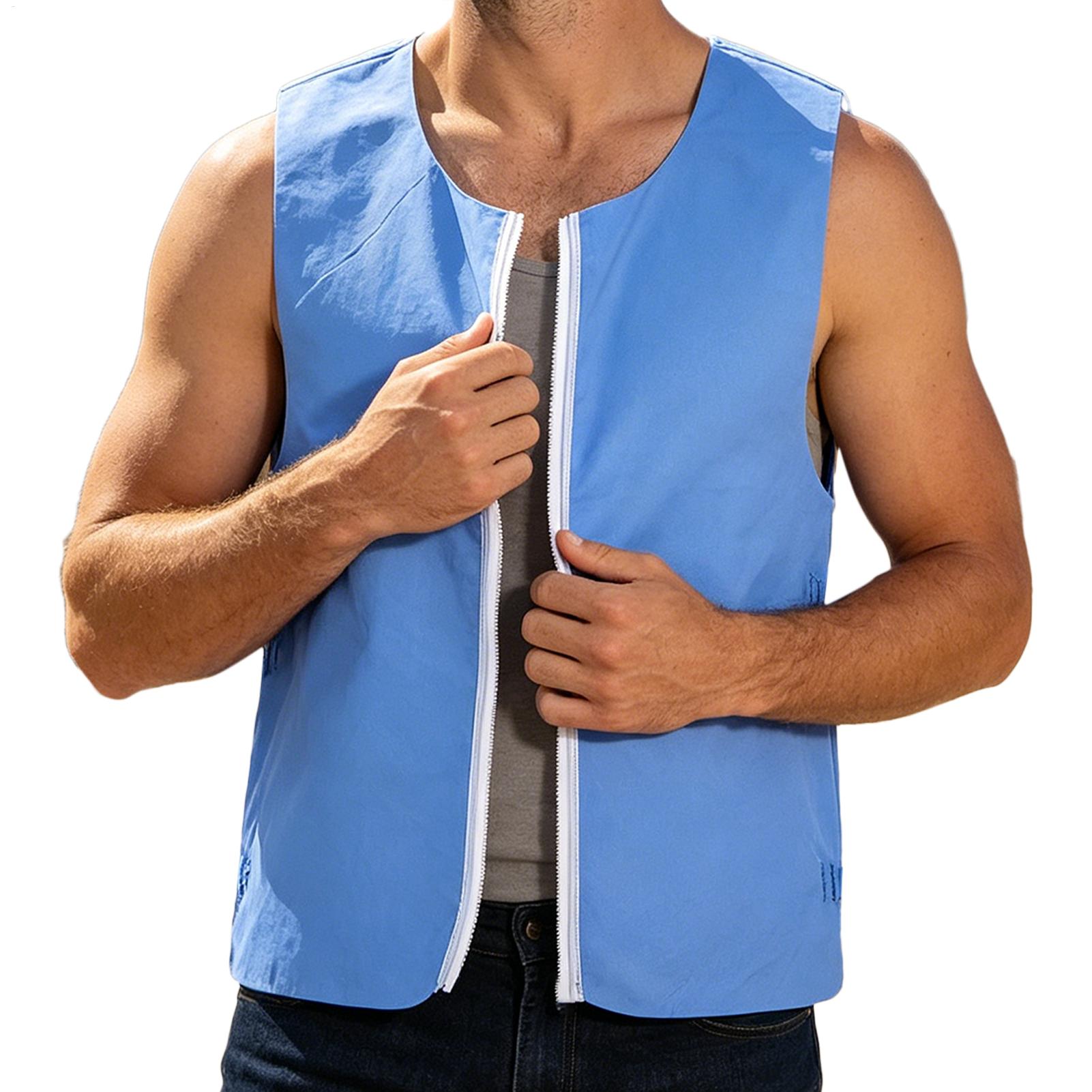 Leather Work Vest For Men - Kamizelka chłodząca wielokrotnego użytku, trwała, z