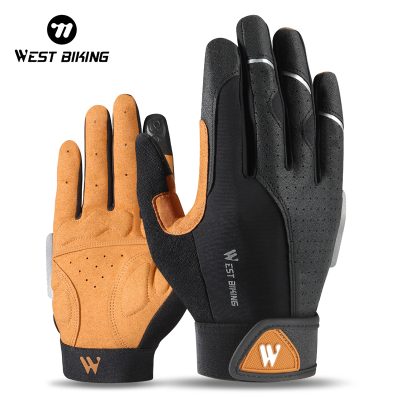 Leather Work Winter Gloves - WEST BIKING jesienne zimowe męskie rękawiczki