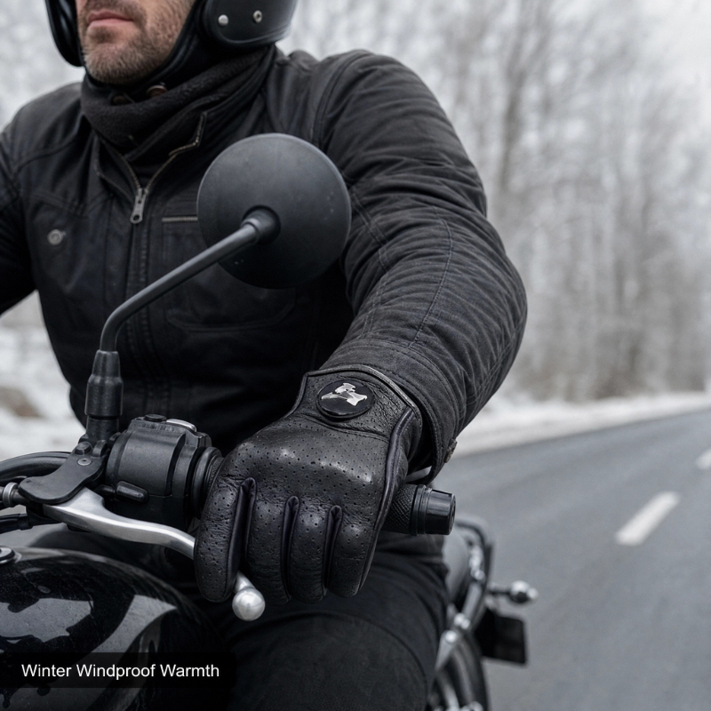 Retro Rękawice Motocyklowe Męs – Leather Work Winter Gloves recenzja i cena