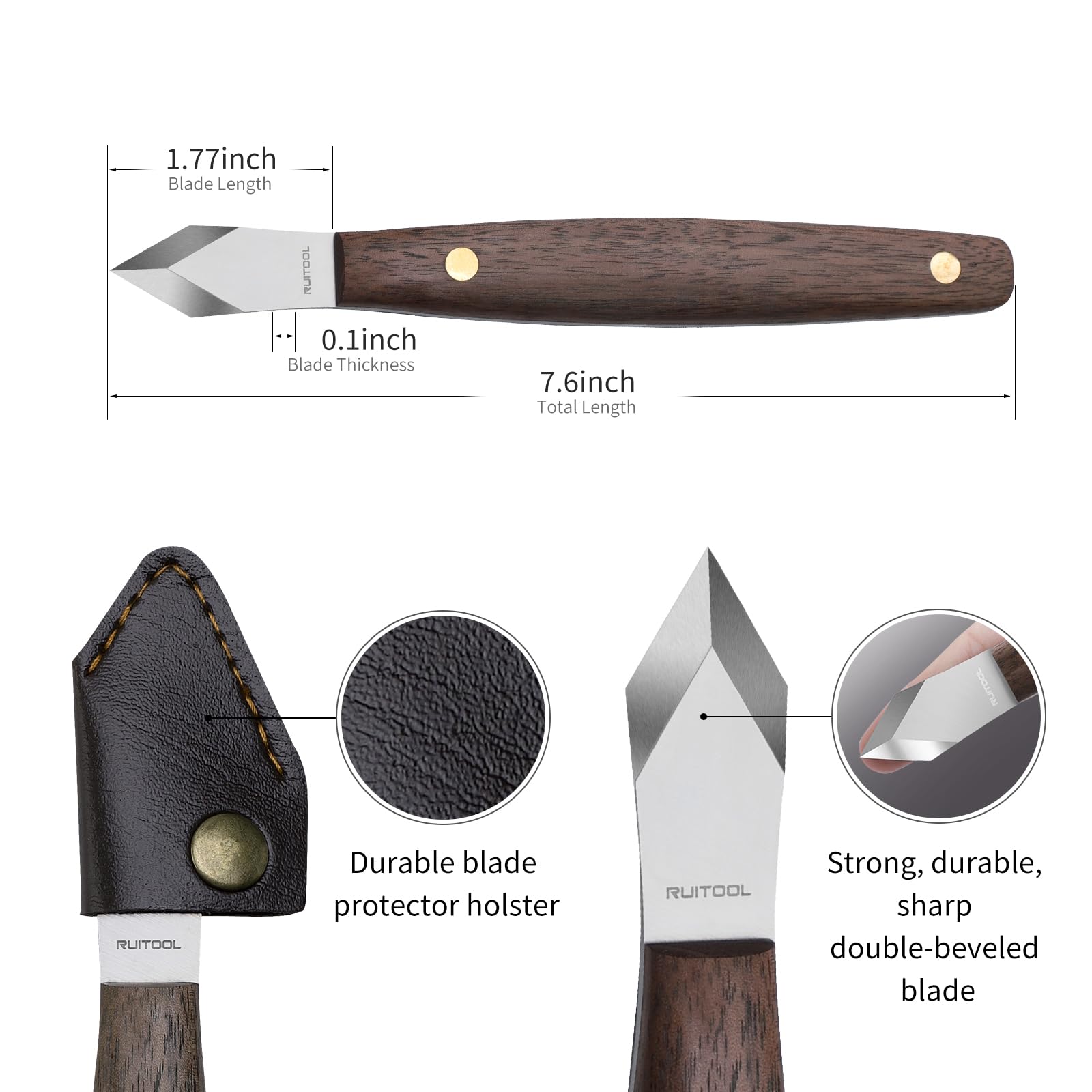RUITOOL Nóż do znakowania Stal – Leatherwork Knife Sheath recenzja i cena