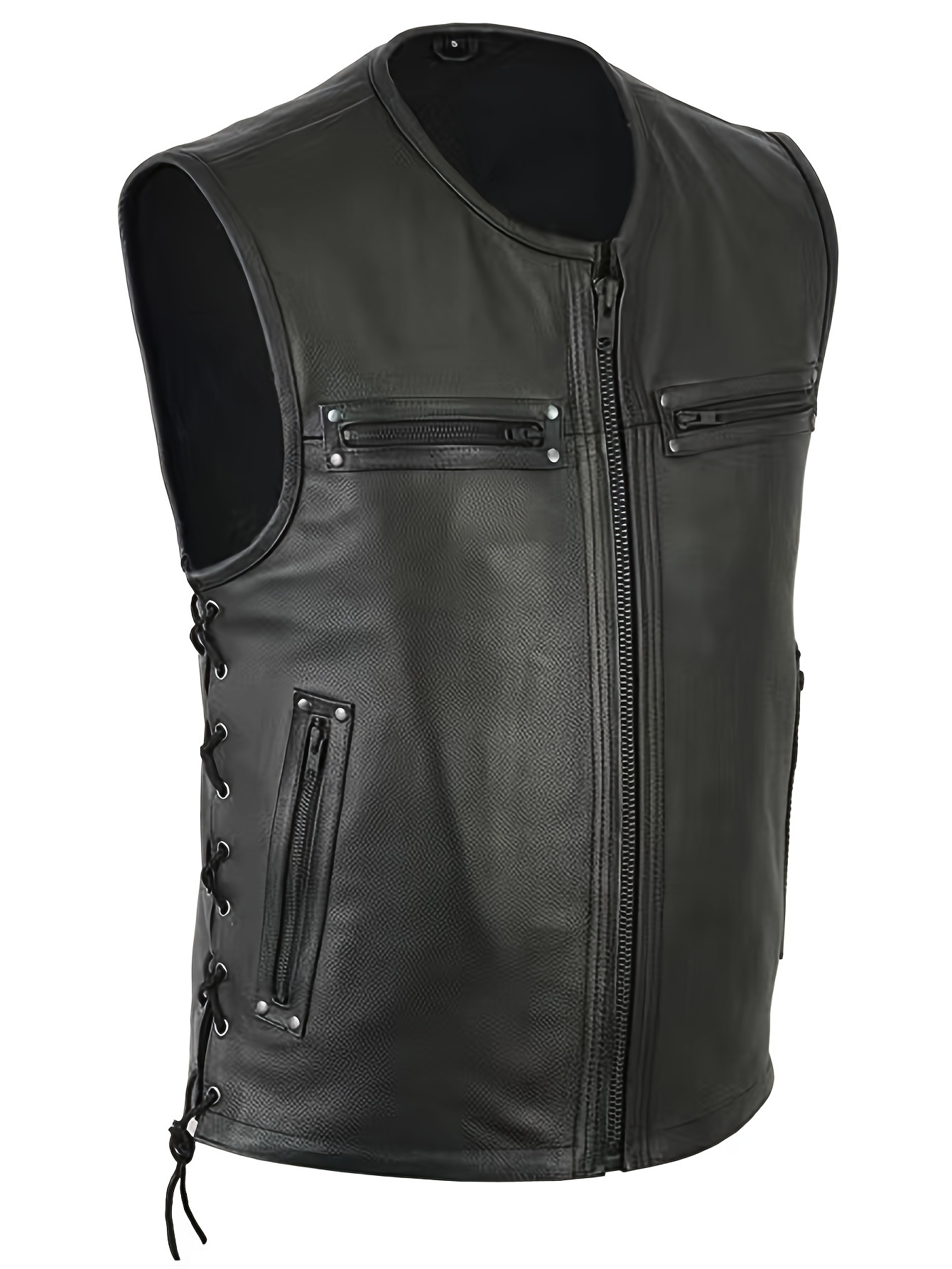 Męska kamizelka motocyklowa w  – Leather Work Vest For Men recenzja i cena