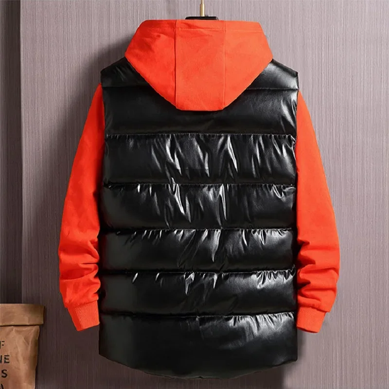 Plus Size Kurtki bez rękawów M – Leather Work Vest For Men recenzja i cena