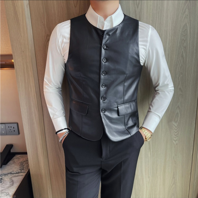 Męska kamizelka skórzana na je – Leather Work Vest For Men recenzja i cena