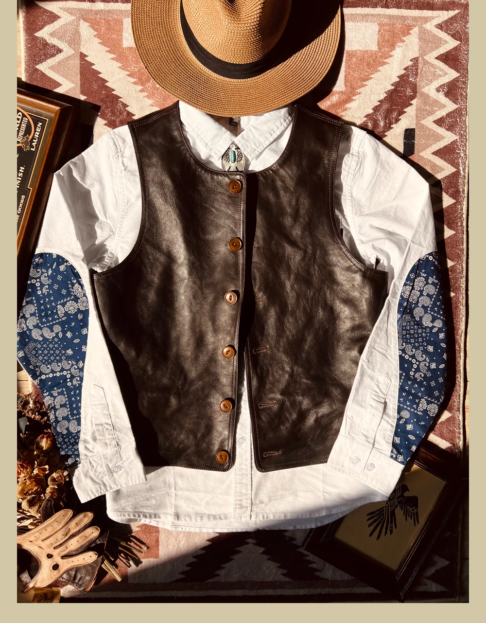 YR! Darmowa wysyłka.Japońska s – Leather Work Vest For Men recenzja i cena