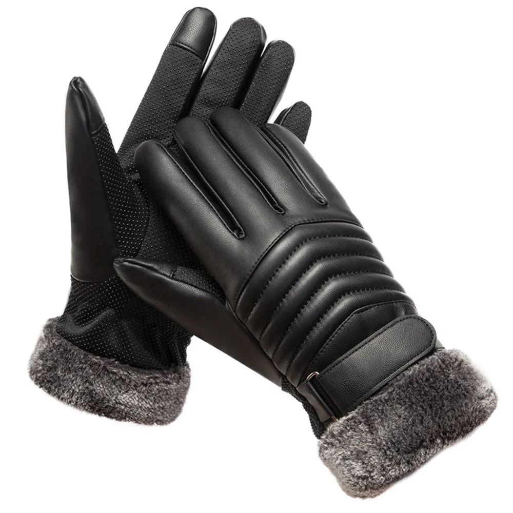 Rękawice zimowe Męskie futrzan – Leather Work Winter Gloves recenzja i cena